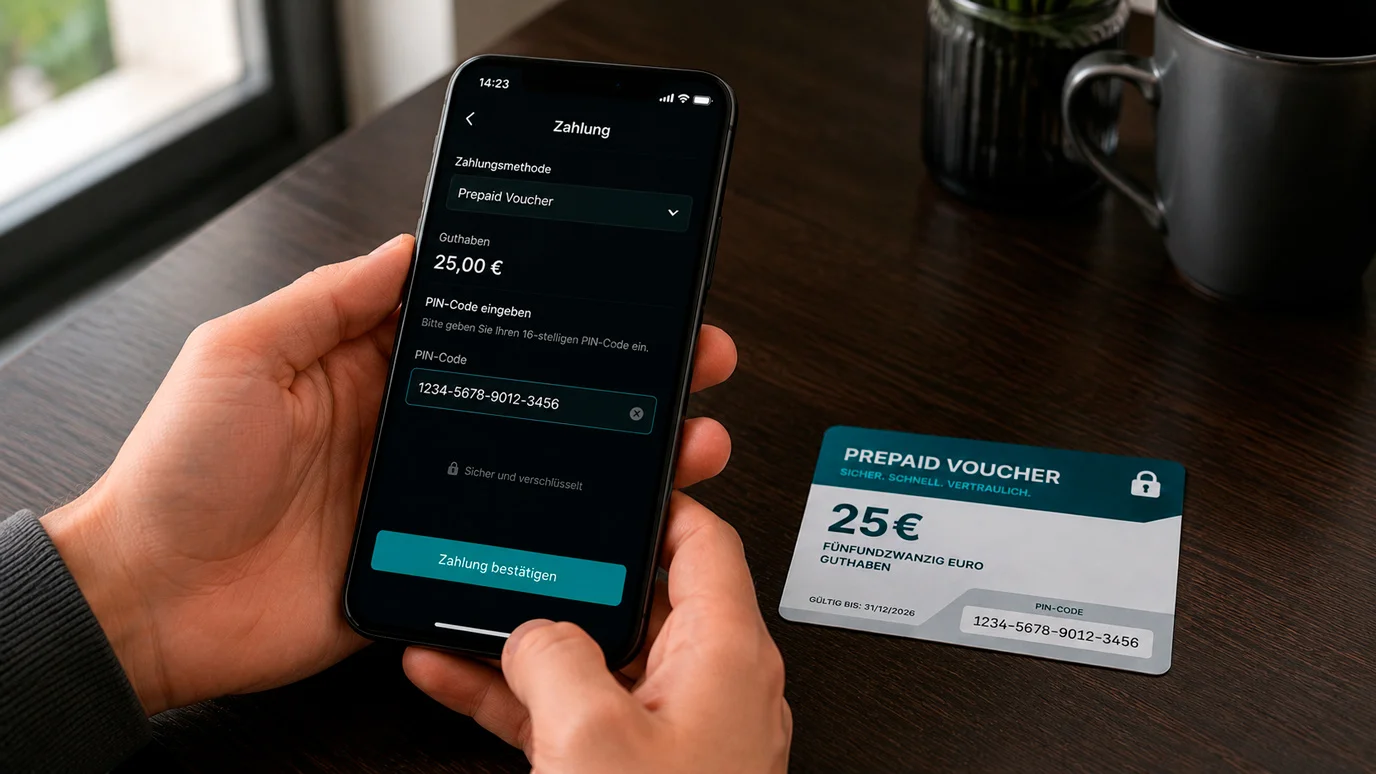 Paysafecard Casino-Einzahlung auf dem Smartphone
