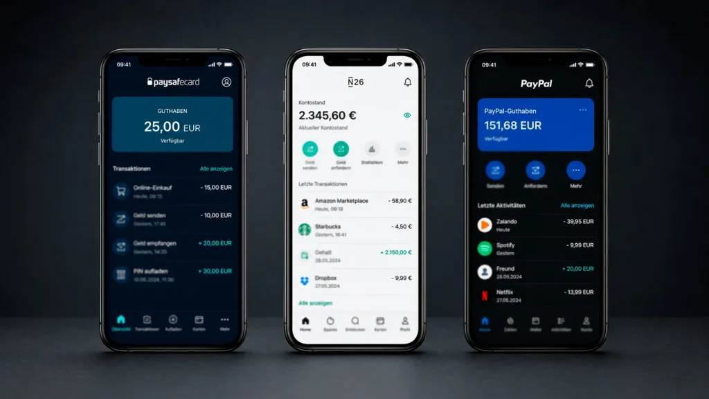 Vergleich von Paysafecard, Skrill und Neteller als Casino-Zahlungsmethoden